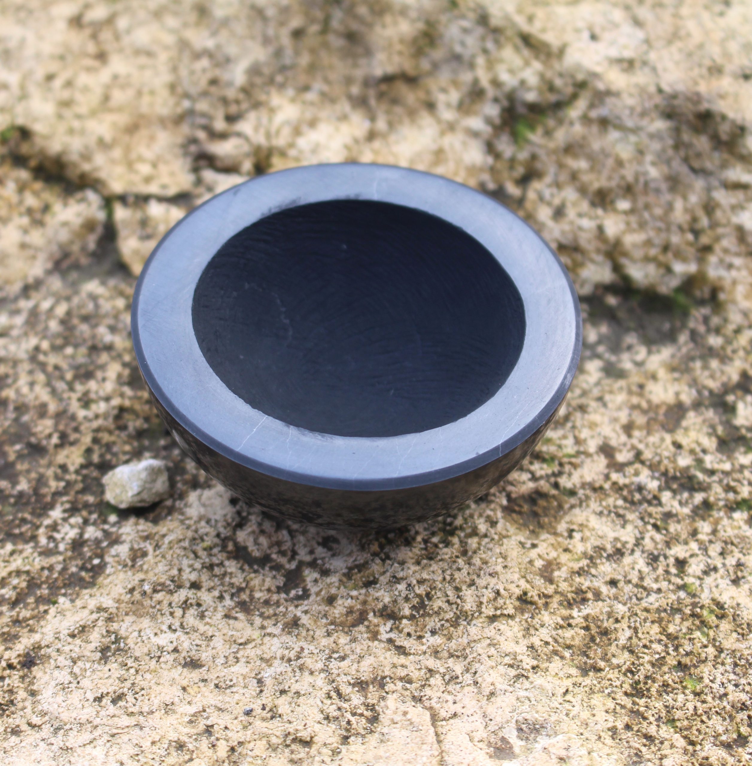 Shungite Bowls, Black Reflective with Powerful Silver Activation or Plain - Image 3