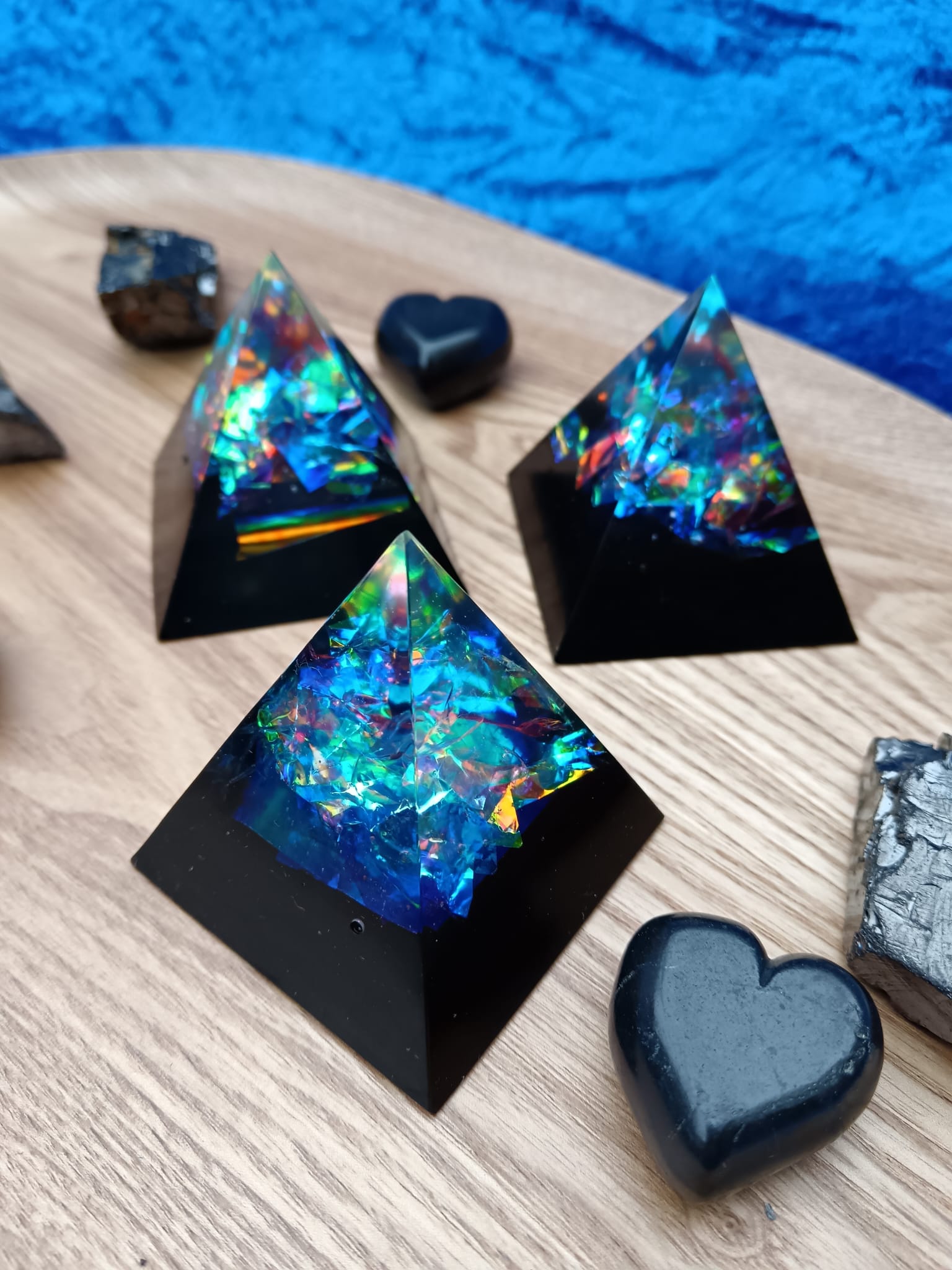 Oraphim Orgone Pyramids & Book, powerful silver activated Shungite. Beautiful healing and Harmonizing for Home - Image 3