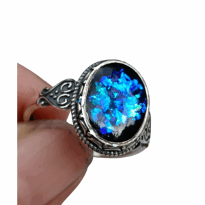 Alternative view of Rings with Silver Activated Shungite. Beautifully hand made for you