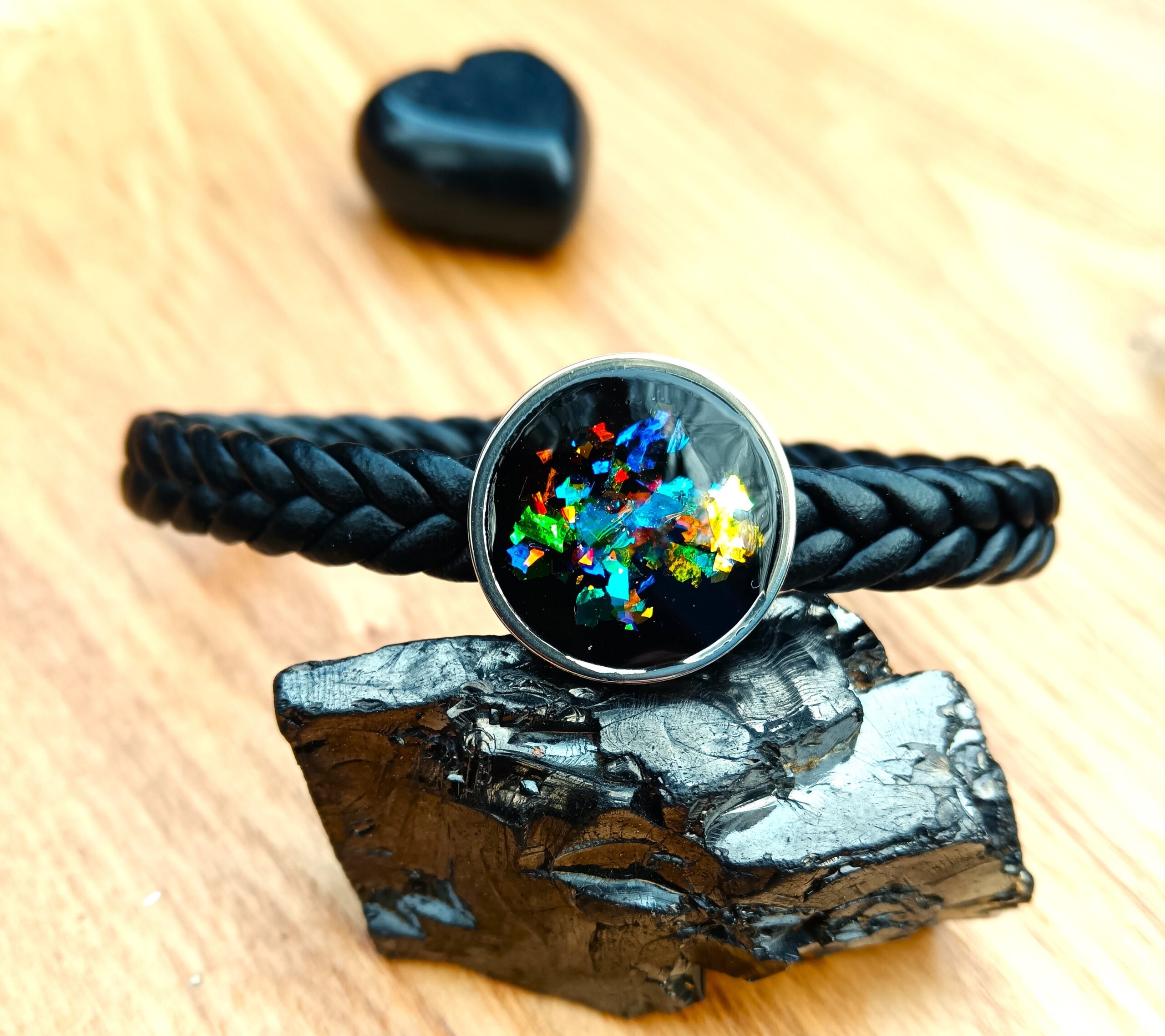 SHUNGITE BRACELETS (MENS) Powerful Emf Protection & Performance Enhancing - Image 3