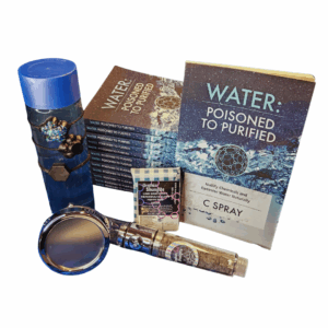 Shungite Showerhead C60 Water Purification Stones & Book, Softens Water, Energizes + Water Saving shower head
