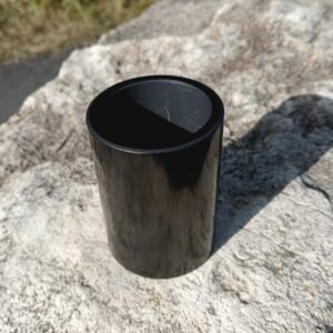 Shungite Stone Cup 7x9cm Now Silver Activated- Pure Stone, Very Rare Item, Exceptional Health Benefits and Book