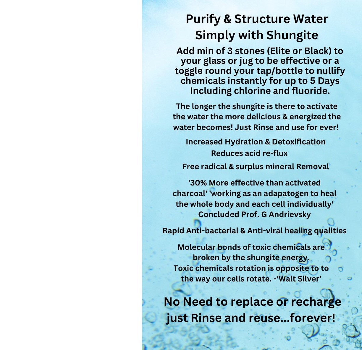 Shungite Water Purification Stones. Get Great Tasting Revitalizing Water- Instantly. - Image 5