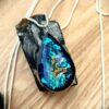 UNIQUE SILVER SHUNGITE PENDANT - Stunning Design in a Handmade Sterling Silver Setting + Silver Chain - Image 3