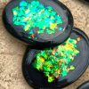 SHUNGITE ACTIVATION STONES, A Pair Polished Flat Oraphim Silver Activated, Powerful Genuine Karelia C60 Fullerenes - Image 4