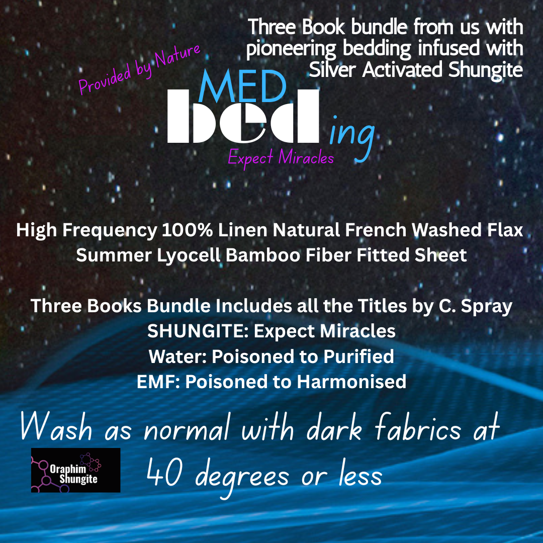 3x Book Bundle and Bedding Infused with Silver Activated Shungite - Image 3